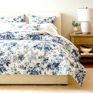 SOLD PotteryBarn Garden floral percale comforter